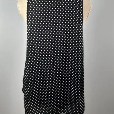 Atmosphere Sleeveless Top – White/Black Polka Dot Print – Chic Retro Style