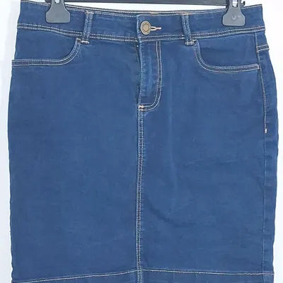 Jupe Droite en Jean Tissaia Basics Bleu Brut – Taille 38