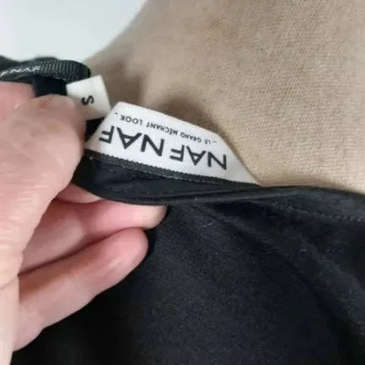 Robe Noire Naf Naf "Chic & Graphique" - Neuve avec Étiquette