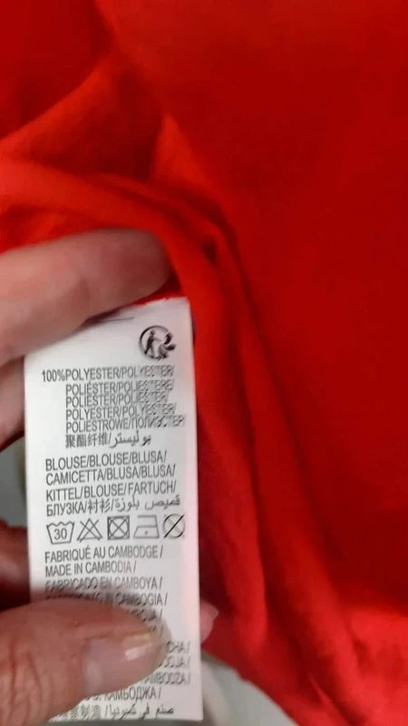 Top Chemisier Fluide Rouge Corail KIABI - Neuf - Taille S