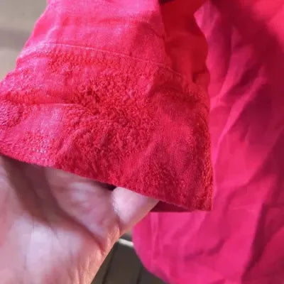 Tunique Bohème 100% Lin Rouge Éclatant – Taille 40