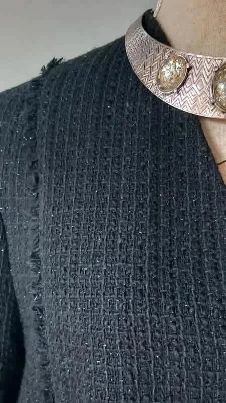 Blazer noir et fils argenté taille 44