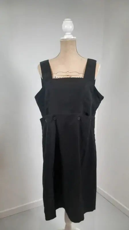 Black Tanais Pinafore Dress - Chic & Timeless - New - Size 44