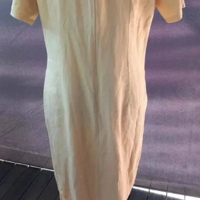Robe en Lin Christine Laure Jaune Pastel & Détails Chic taille 40