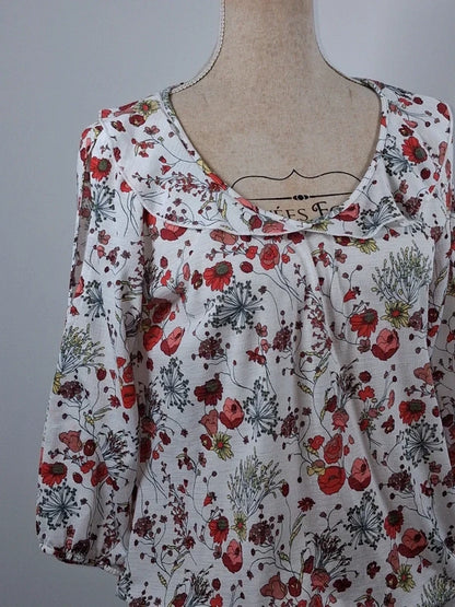 Blouse fluide fleurie Bréal – Excellent état – Taille 38