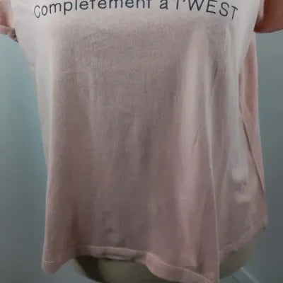 Bizzbee Pastel Pink "Complètement à l'West" T-shirt L