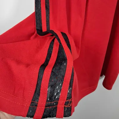 DIKESEN Two-Tone Red Black Sports T-Shirt – Graphic Print – Mesh – Size XXL