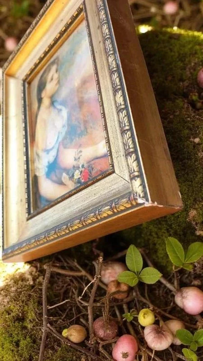Renoir Reproduction "Young Girl with Flowers" - Braun & Co. 1961 Edition - Framed