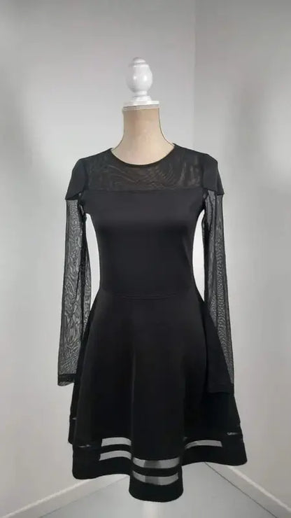 Robe Noire de Soirée Tanais - Détails Dentelle & Transparence - Neuve - Taille 3