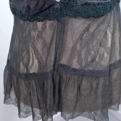 Gilet Sans Manches Dentelle Noire Street One - Taille 38 (M)- Style Romantique