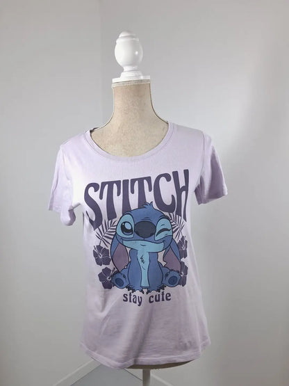 Stitch "Stay Cute" Disney T-Shirt - Lilac - Size XS (US 2)