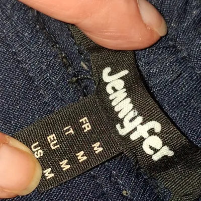 Short de Sport / Casual Jennyfer Bleu Marine à Bandes – Taille M (38)