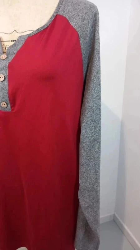Tunique Neuve 5XL (54/56) - Manches Raglan Bicolore - Style Décontracté