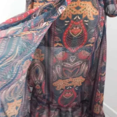 Robe Tunique ELORA Voile Bohème – Imprimé Paisley – Taille 1 – NEUVE