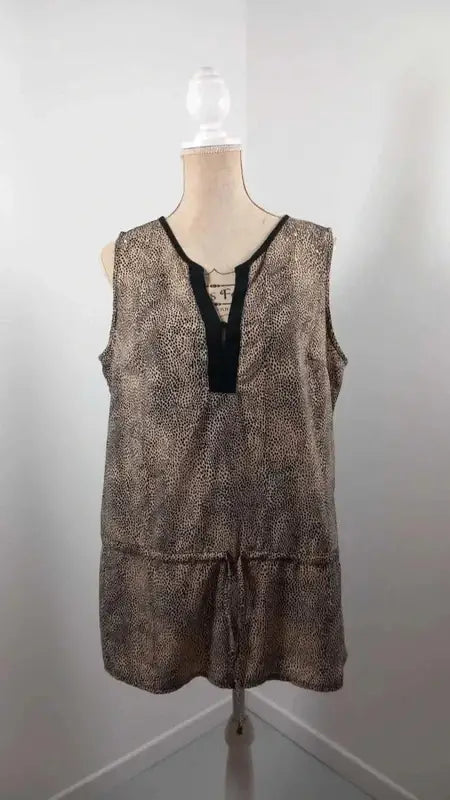 Tunique Longue Jacqueline Riu – Imprimé Animalier Chic – Taille 44 – TBE