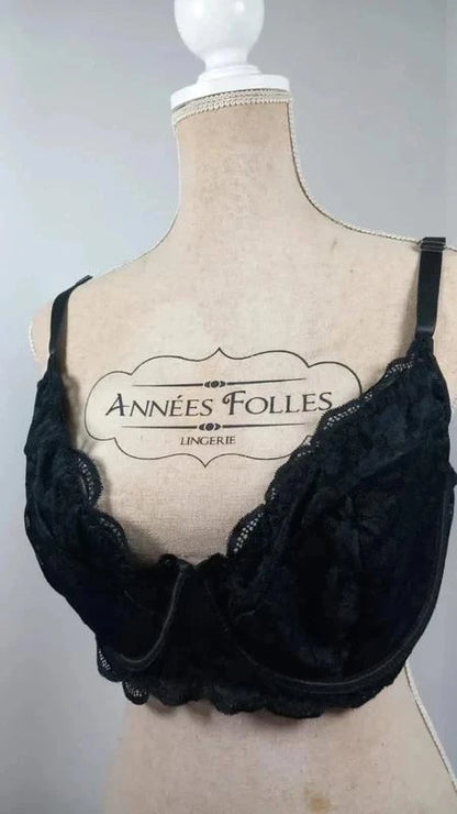 Magnifique Soutien-Gorge Dentelle Noir - Taille 4XL (Neuf)