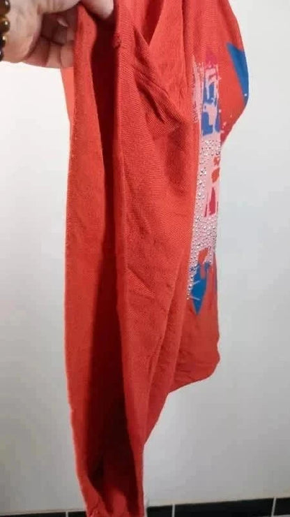 Tee shirt rock strass manche chauve souris nicole t.54/56