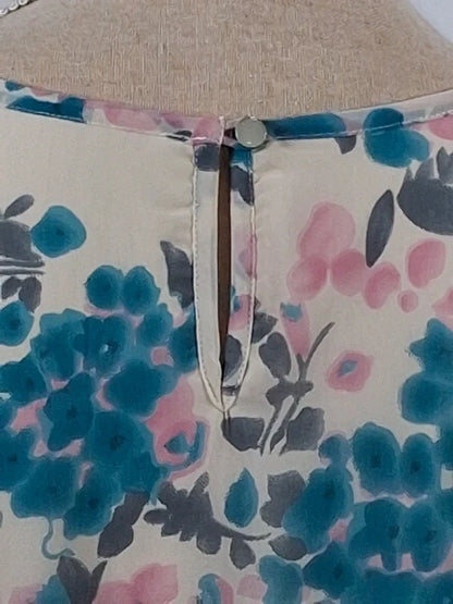 Superbe robe d'été fluide et fleurie Bonprix – taille 48