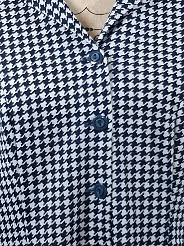 Robe chemise vintage motif géométrique rétro Phildar – Taille 48