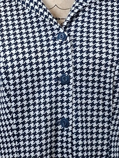 Robe chemise vintage motif géométrique rétro Phildar – Taille 48