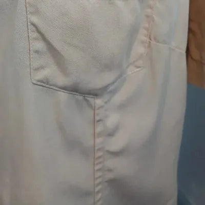 Men's Beige Satin Short-Sleeved Jacket-Style Shirt - Armand Thiery - Size 4