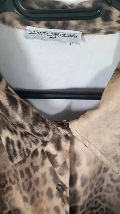 Chemise / Surchemise Vintage Leopard & Aigle – Quarante Quatre Soixante – T. 54