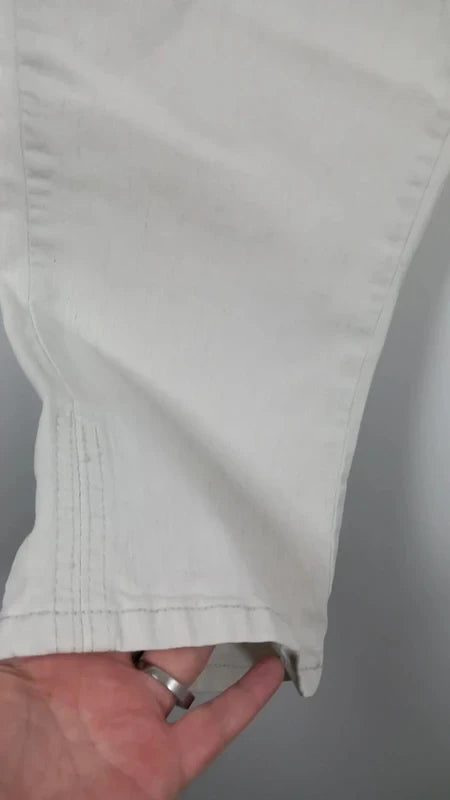 Pantacourt en Jean Blanc Swallow jeans - Taille L - État Neuf