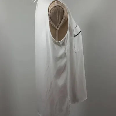 Blouse Sans Manches Blanche Primark Neuf T42 – Top Fluide Style Officier