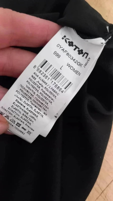 Robe Noire Ajustée KOTON - Taille L (40) - NEUVE sans Étiquette - Chic & Busines