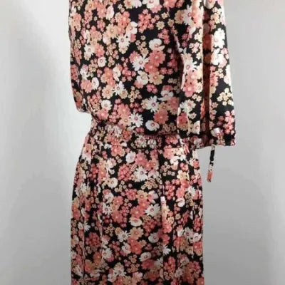 Robe mi-longue vintage fleurie neuve – Style Rétro/Romantique – Taille 38