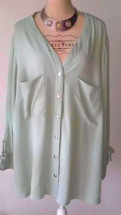 Chemise verte menthe de chez Kiabi