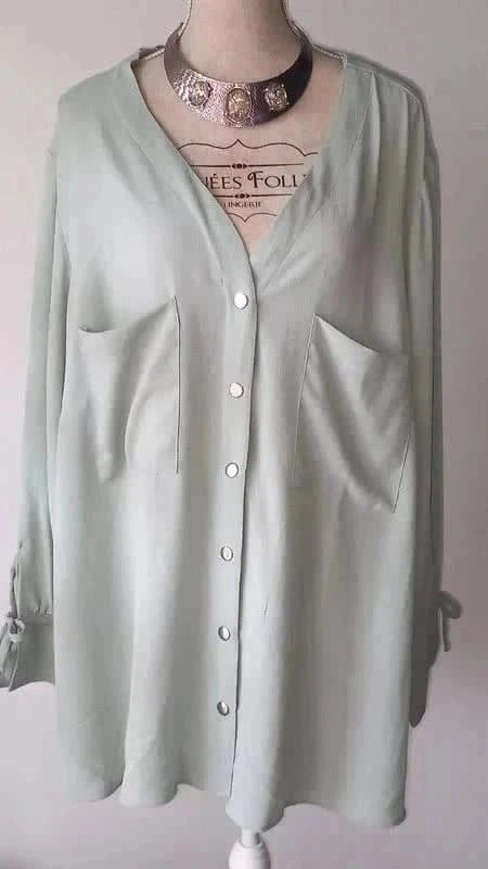 Chemise verte menthe de chez Kiabi