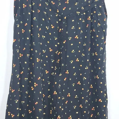 Flowy floral wide-leg trousers - Bohemian chic style - Size L (US 10/12)