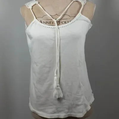 Débardeur O'neill Blanc Bohème - Taille S - Dentelle & Pompons