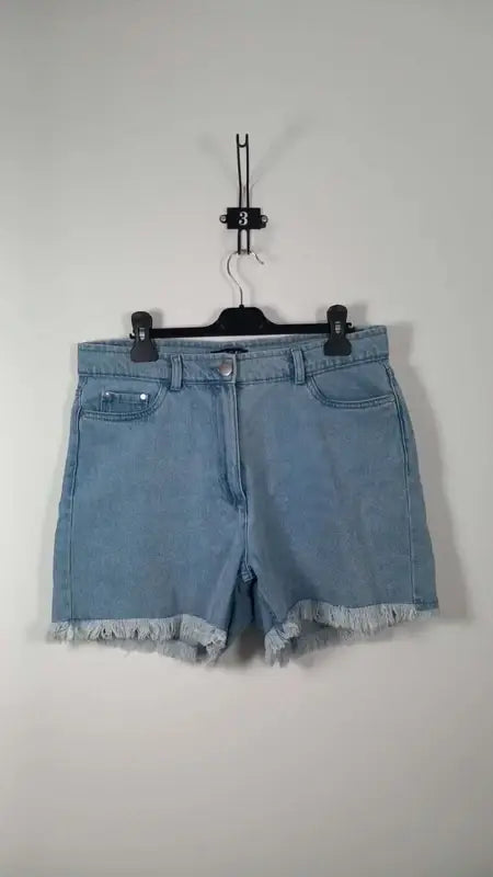 Weekend Vibes Denim Shorts – Light Blue – Frayed Hem – Bohemian Style