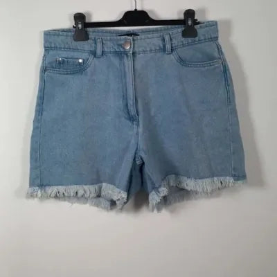 Weekend Vibes Denim Shorts – Light Blue – Frayed Hem – Bohemian Style
