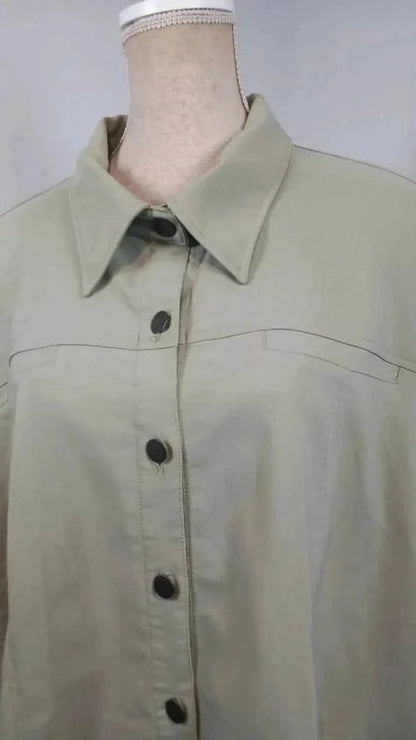 Chemise/Veste Oversize Vert Sauge/Kaki - Miss Lucci - T. 4/54