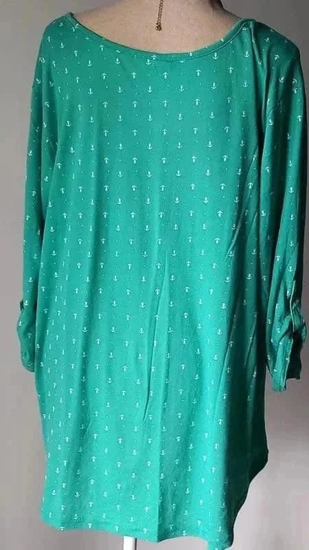 Tunique verte motif ancre taille 54/56