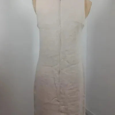Robe 100% LIN Jacqueline Riu – Beige & Écru Taille 2 (38/40)