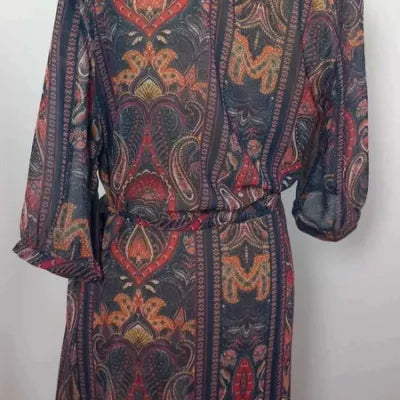 Robe Tunique ELORA Voile Bohème – Imprimé Paisley – Taille 1 – NEUVE