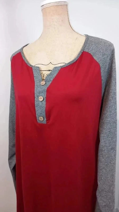 Tunique Neuve 5XL (54/56) - Manches Raglan Bicolore - Style Décontracté