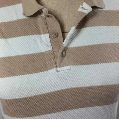 Zara Striped Polo Shirt - Chic & Timeless (Size S)