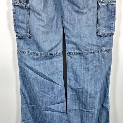 MIM Fluid Lightweight Denim Cargo Pants – Y2K / Streetwear Style – Size 34