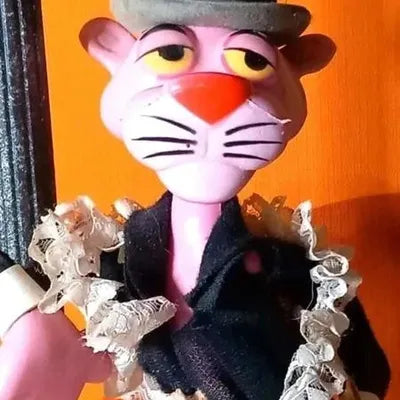 Rare vintage 70s pink panther novelty table lamp Nuova Linea Zero