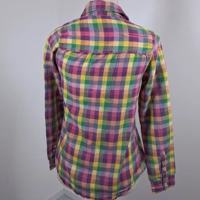 Vintage multicolored plaid shirt – Jennyfer – Size S (US 4)