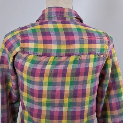 Vintage multicolored plaid shirt – Jennyfer – Size S (US 4)