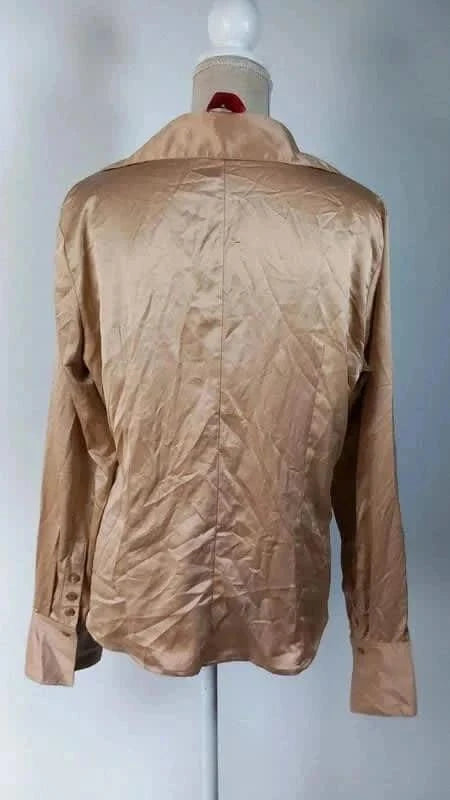 Chemise satinée beige dorée marque Burton taille 46