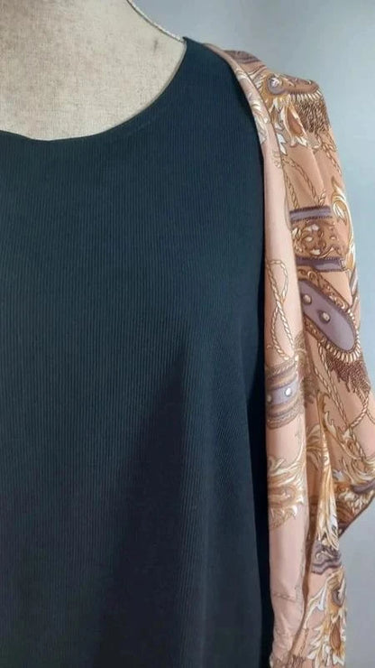 Pull Tunique Vintage Actuelle- T. 54 - Neuf (sans étiquette) - Foulard Chaines