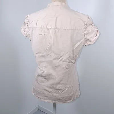 Chemisier Cintré Nude Rose beige Zara – Manches Froncées – Taille XL