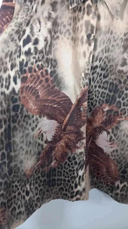 Chemise / Surchemise Vintage Leopard & Aigle – Quarante Quatre Soixante – T. 54